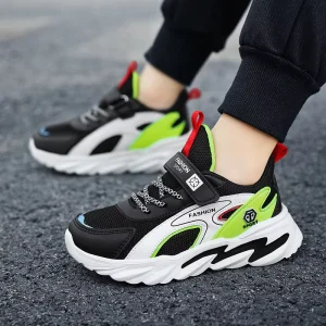 Boys’ Sports Shoes for Big Kids High Quality Running Shoes Breathable Mesh Sneaker Soft Soled Casual Sneakers