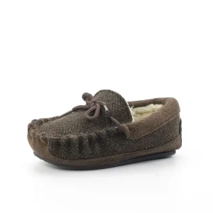 Boy’s Winter Warm House Indoor Outdoor Memory Foam Kids Moccasin Slippers Loafer Toddler Shoes
