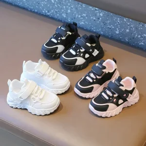 Boys and Girls All Seasons Mesh Breathable Comfortable Sport Shoes Soft Non slip Soles Children School Sneakers