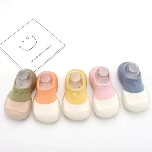 Boys and Girls Baby Color Contrast Soft Soles Non slip Not Easy to Fall off with Baby Toddler Shoes Socks Toddler Sock Shoes
