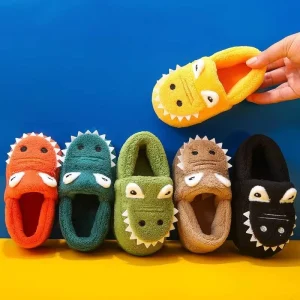 Boys and Girls Home Slippers Keep Warm EVA Insole Kids House Shoes for Winter Spring Kindergarten Indoor Slippers