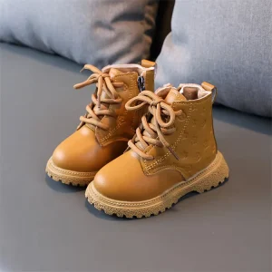 Boys and Girls Lace up Casual Outdoor Hiking Ankle Kids Boots
