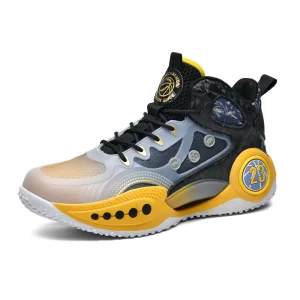 Brand Logo Custom Dark Night Glowing High Top Professional Men Outdoor Sports Sneakers Breathable Women Kids Basketball Shoes