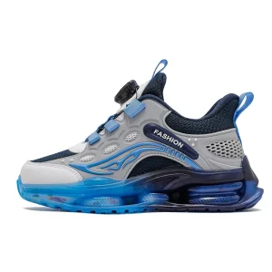 Breathable Baby Mesh Sneakers for Boys Children’s Sports Shoes Rotating Buckle Shock Absorption Air Cushioned Running