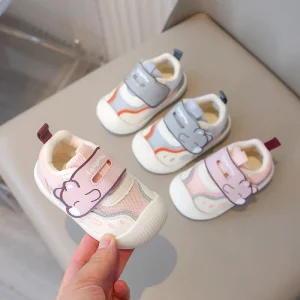 Breathable Baby Toddler Shoes Cute Animal Design Soft Comfortable Lightweight First Walkers Non Slip Sole Unisex Infant Footwear