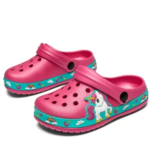 Breathable Dinosaur Sandals for Kids Soft Sole Croc Shoes Beach Slippers for Older Boys and Girls