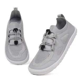 Breathable Kids Sport Barefoot Footwear Wide Toe Box 0 Drop Flat Knitted Slip-ons Lighted
