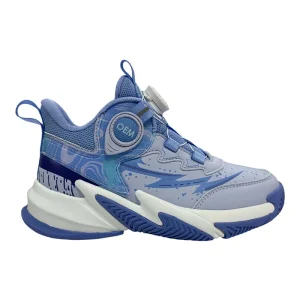 Breathable Lightweight Comfort Rotating Buckle Kids Shoes Basketball Style Shoes