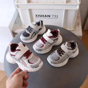 Breathable Mesh Design Kids Sneakers Casual Chunky Shoes for Toddler Boys and Girls Fashion Children Summer Sport Shoe