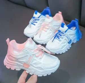 Breathable Mesh Kids Sneakers Non-Slip Sport Running Shoes for Boys and Girls Comfortable Soft Outdoor Slip-On