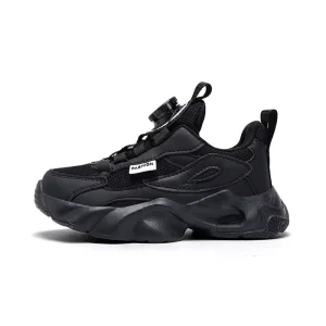 Breathable Mesh Rotary Buckle Back To School Shoes Lightweight Non-Slip Kids Sneakers For Student Uniforms