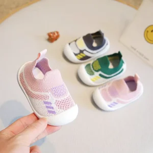 Breathable Mesh Toddler Sneakers Fashion Soft Bottom Baby First Walker Shoes Anti slip Infant Casual Shoes for Kids