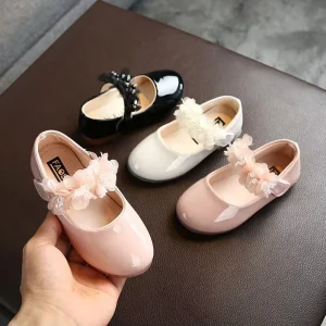 Breathable Princess Dress Shoes for Kids Soft Baby Girls Walking Style Rhinestones Summer Spring PVC Canvas Rubber Mesh Insoles