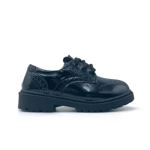 British School Uniform Dress Shoes for Boys and Girls Leather Kids Shoes Soft Black Student Shoes for Children
