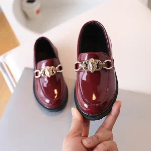 British Style Vintage Kids Flats Children’s Leather Shoes for Boys & Girls School Party & Formal Wedding Sizes 21-36 New