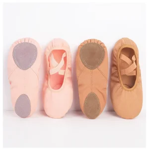 Brown Thickness Stretch Ballet Shoes Dance Soft Split Sole Ballerina Slippers Flat Yoga Practice Shoes for Girls Women