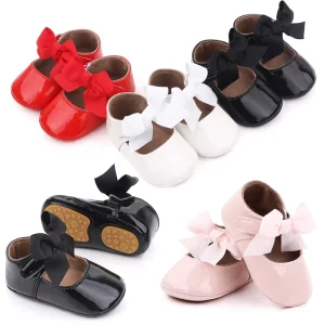 Butterfly PU Soft Sole Toddler Shoes Baby Princess Small Shoes Vintage Mesh Fashion Element for Children