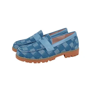 CHOOZII Customize Children Classic Denim Slip On Casual Summer Lightweight Loafer Shoes for Kids Boy