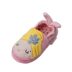 CORIFEI Cute and Fashion Cartoon Smile Girl Printing Winter slippers for Kids Girls