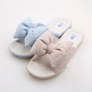 CORIFEI New Cute Bow Design Comfy Home Slippers For Women Flat