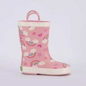 CS 31 Girls Cartoon Print Waterproof Rain Boots for Everyday Rain