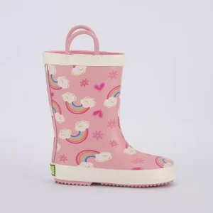 CS 31 Kids Rubber Rain Boots with Soft Lining Anti Slip Sole for All Seasons