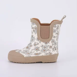CS 52 Factory Good Material Rubber Beige Waterproof Children’s Rain Boots for Winter