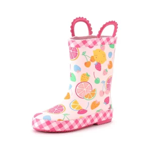 CS 66 Factory Price Lightweight Waterproof Kids Rain Boots with Handles Anti slip