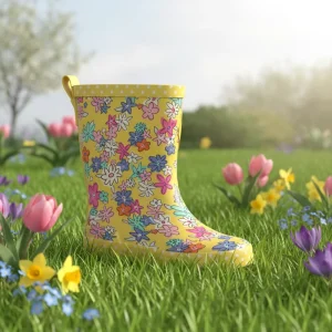 CS 69 OEM ODM Toddler Children Rubber Anti slip Yellow Rain Boots Waterproof Boots for Kids