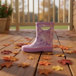 CS 70 Comfortable Anti-slip Rubber Water Resistant Children’s Rain Boots for Kids