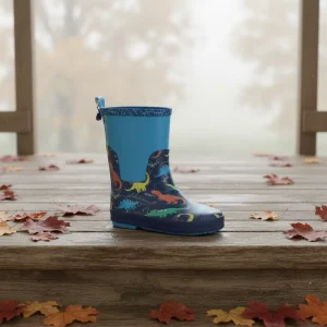 CS 71 Fashion Outdoor Non-slip Comfort Ankle Waterproof Rubber Children’s Rain Shoes Boots for Kids