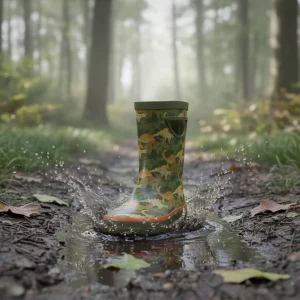 CS 72 New Custom Color Printing Brand Unisex Anti-slip Safety Kids Rubber Rain Boots for Children