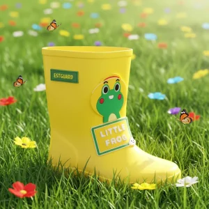 CSZ 17 Top Anti Odor Light Weight Non Slip Waterproof Lightweight Children PVC Rain Shoes Rain Boots