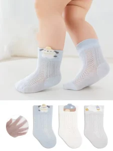 Calcetines De Nios Unisex Children Breathable Thin Infant Summer Newborn Mesh Cotton Girls Sock