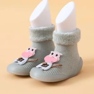 Cartoon Animals Knitting Pattern Toddler Shoes Fun Patterns Soft Sole Breathable Pre Walker for Kids