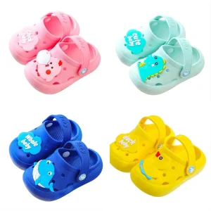 Cartoon Animation Kids Beach Shoes PVC Waterproof Lightweight Comfortable Outdoor Clogs Sandals All Seasons Hotel Use