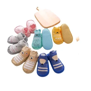 Cartoon Baby Non Slip Floor Socks Anti Slip Rubber Sole Toddler Learning Walking Socks