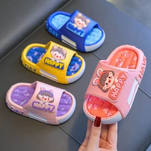 Cartoon Children Slippers Summer Soft Sole Anti slip Indoor Bathing Anti Fall Girls and Boys Slippers