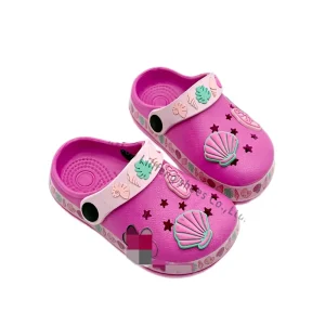 Cartoon Customizable Colorful Soft Closed Toe Anti-Slip Garden Shoes Unisex Kids Outdoor Flat Sandals