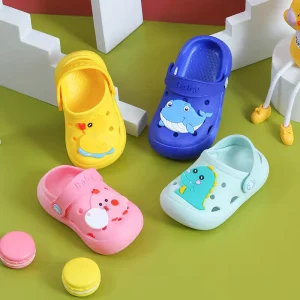Cartoon Design Boys and Girls Summer Sandals Breathable Non slip Children’s EVA Shoes Cute Animal Pattern Beach Slipper for Kids