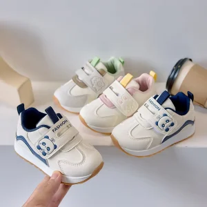 Cartoon Design Children Casual Shoes Spring Autumn Fashion Sports Footwear for Baby Boys and Girls White Kids Sneakers