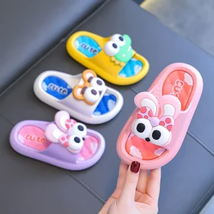 Cartoon Design Children’s Slippers Fashion PVC Sandals for Girls and Boys New Styles Walking EVA Kids Indoor Footwear