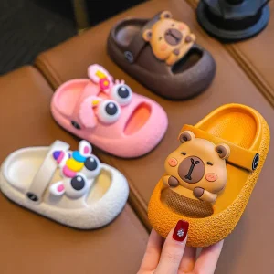 Cartoon Design Cute EVA Shoes for Little Boys and Girls Children Beach Footwear Fashion Waterproof Kids Summer Slipper