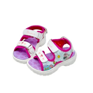 Cartoon Printed Outdoor Open Toe Platform Flat Shoes Kids Anti-Slip Breathable Comfortable Buckle Design