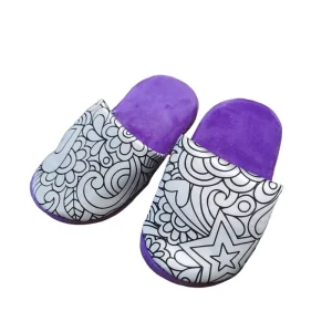 Cartoon Puzzle Graffiti Children’s Slippers DIY Creative Painting Parent child Slippers Cute Kids Slippers