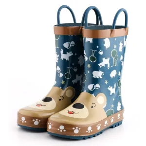 Cartoon Toddler Boy Rubber Boots Lightweight Waterproof Rain Boots for Kids for All Seasons Summer Winter Autumn