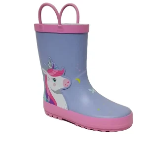 Cartoon Unicorn Design Kids Rain Boots New Winter Waterproof Rubber Shoes for Children and Babies
