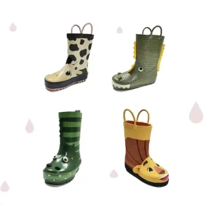 Cartoon Water Shoes Children’s Rubber Boot With Handle