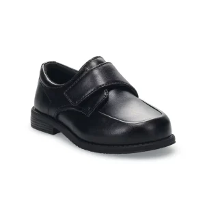 Casual Dress Shoes for Boys Black Leather Lightweight Summer Spring Uniform Shoes for Toddlers for School