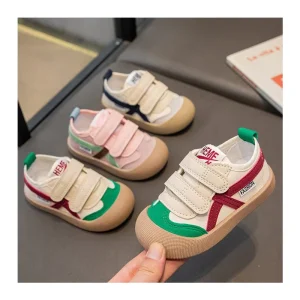 Casual Fancy Shoes Kids Boy Fashion Walking Style Toddler Footwear for Baby Girls Sport Soft Children’s Canvas Shoes